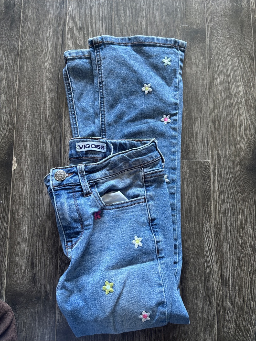 girls floral jeans